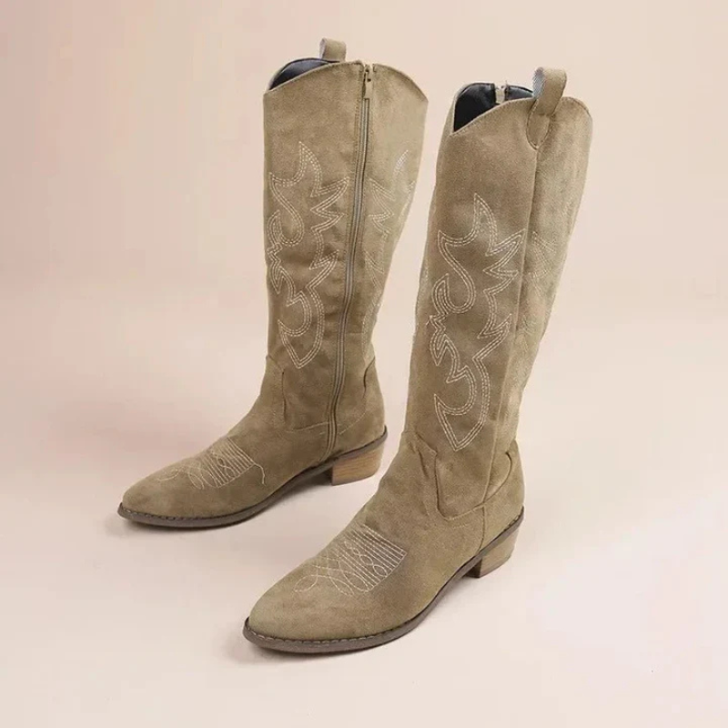 Damen Hohe Cowboy Stiefel | Stilvoll
