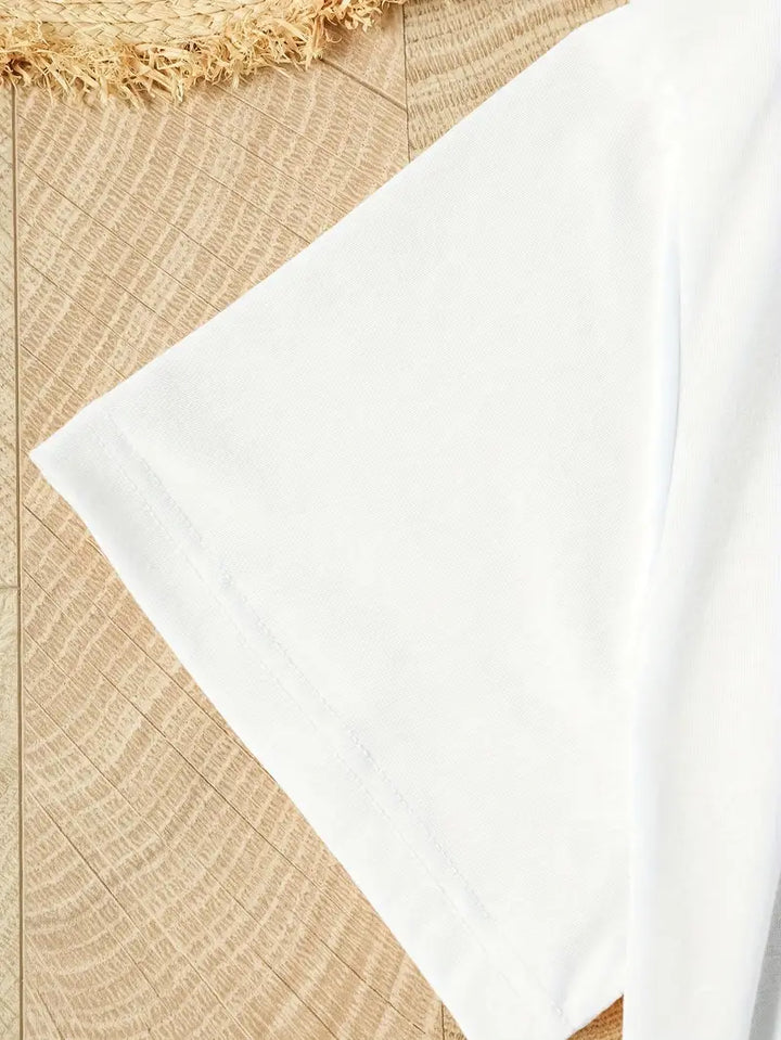 Damen T-Shirt mit Blumenmuster | Weiß
