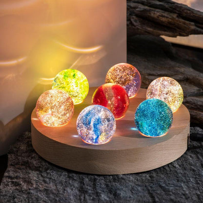 CosmicGlow – LED-Galaxy Kristallkugel Lampen-Set für die Inneneinrichtung