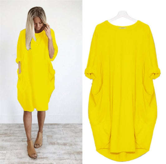Bequemes Sommerkleid Für Damen Mit Lockerer Passform | Midi