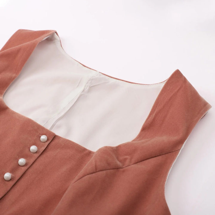 Damen Vierkantansatz Oktoberfest Dirndl Kleid