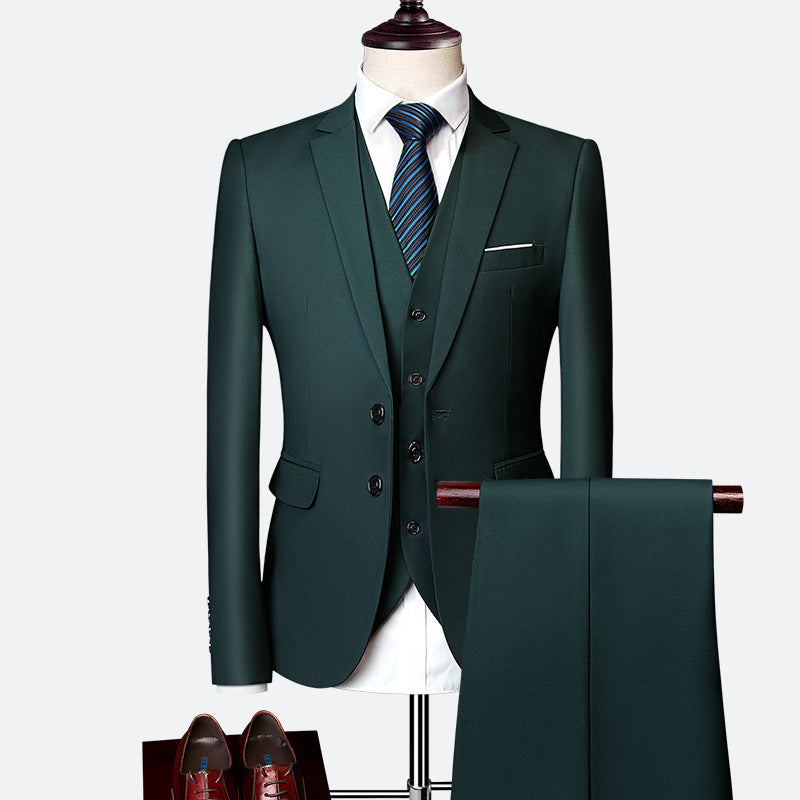 Herren Moderner 3-teiliger Hochzeitsgast-Anzug Set | Schlanke Passform