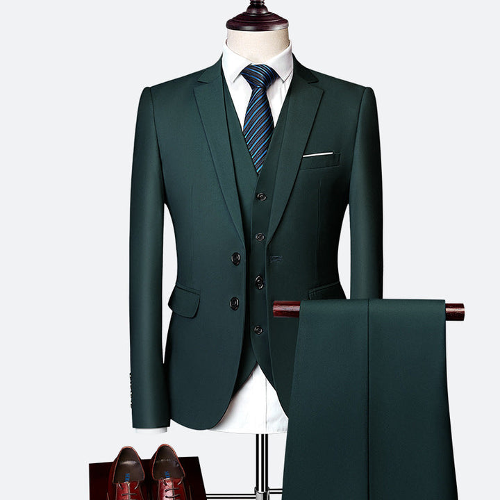 Herren Moderner 3-teiliger Hochzeitsgast-Anzug Set | Schlanke Passform