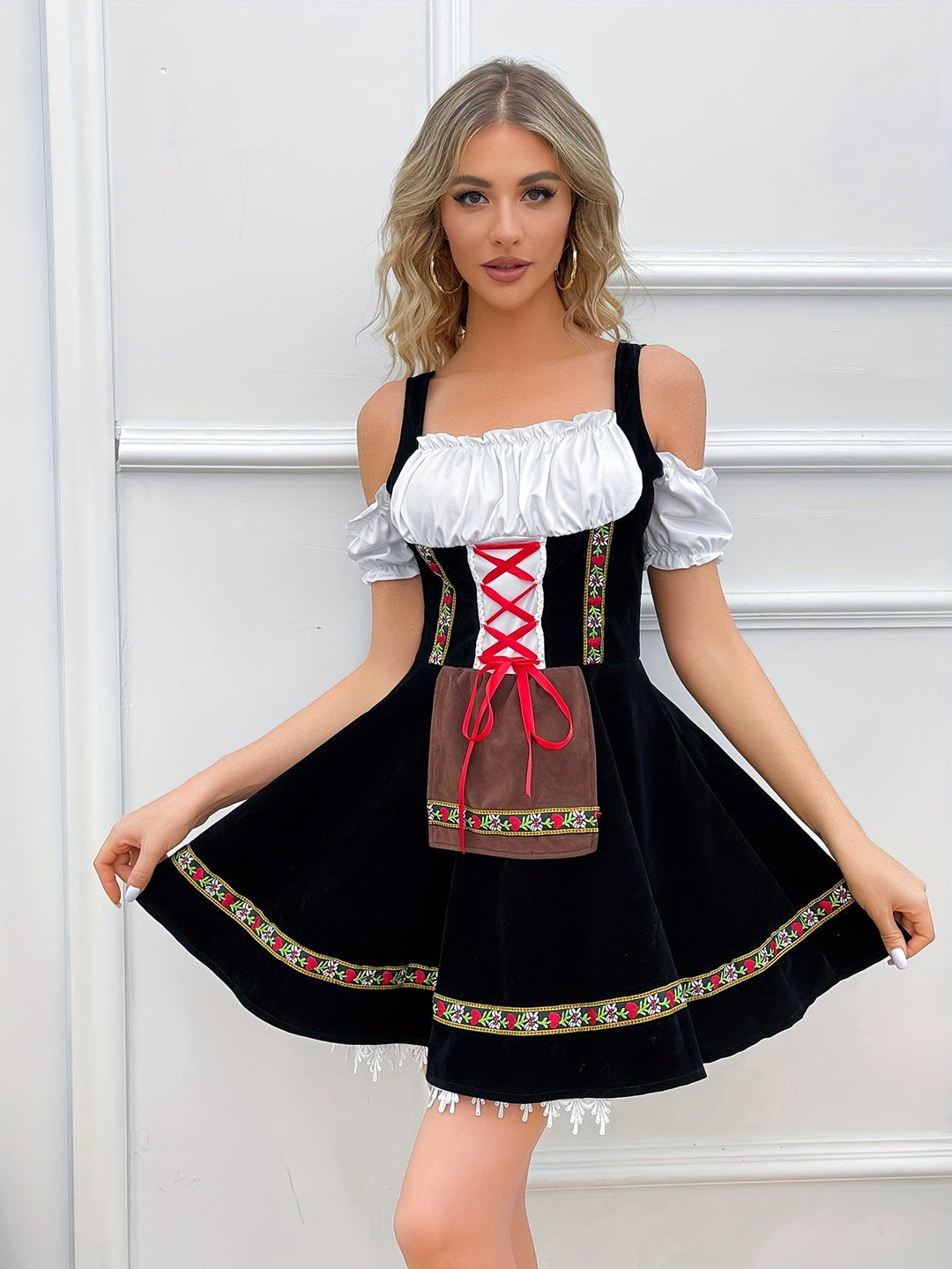 Damen Elegante Mehrfarbig Oktoberfest Kostüm