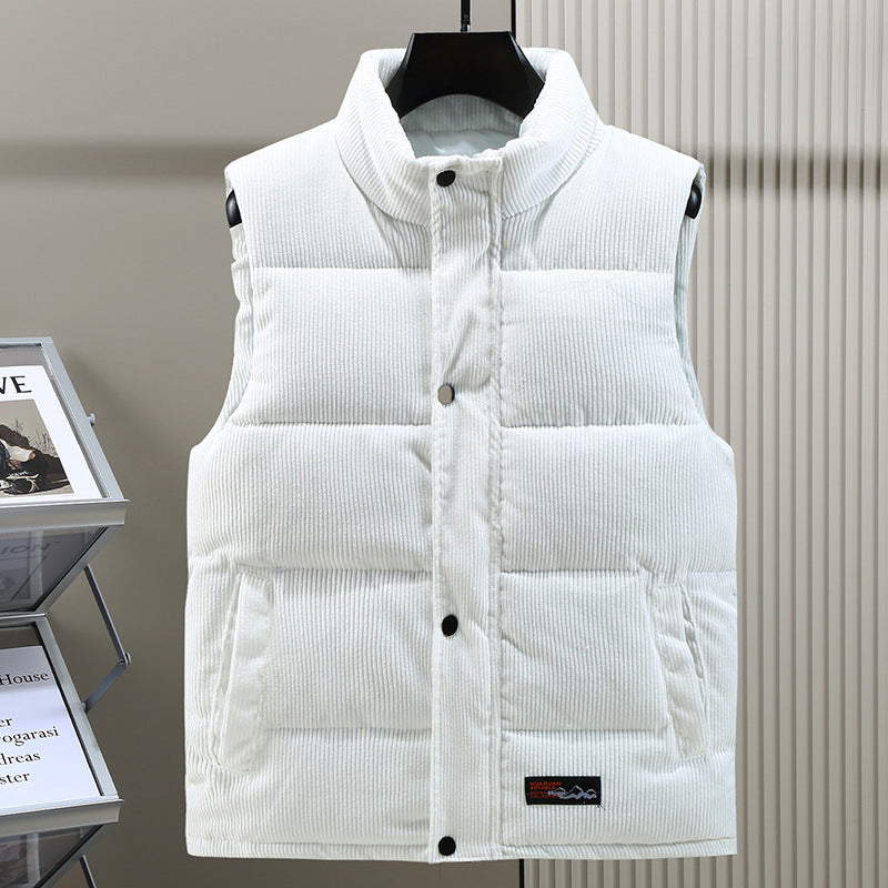 Herren Warme Winter Weste | Knopf Daunen