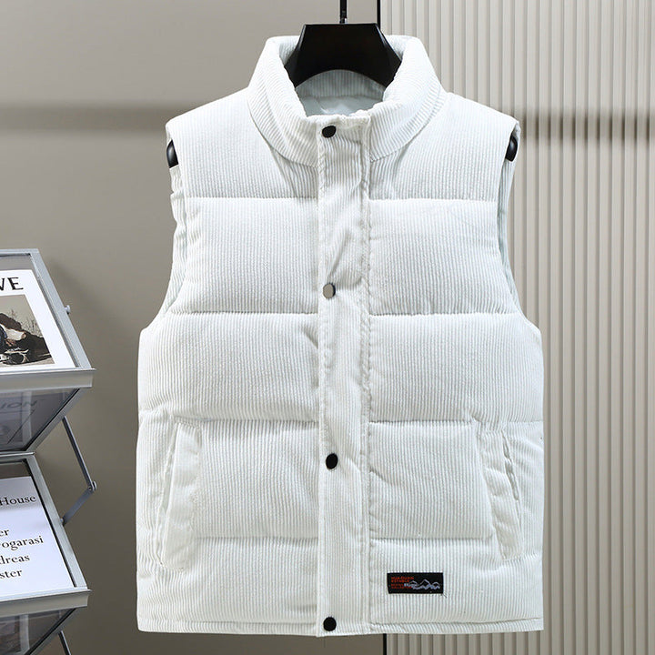 Herren Warme Winter Weste | Knopf Daunen