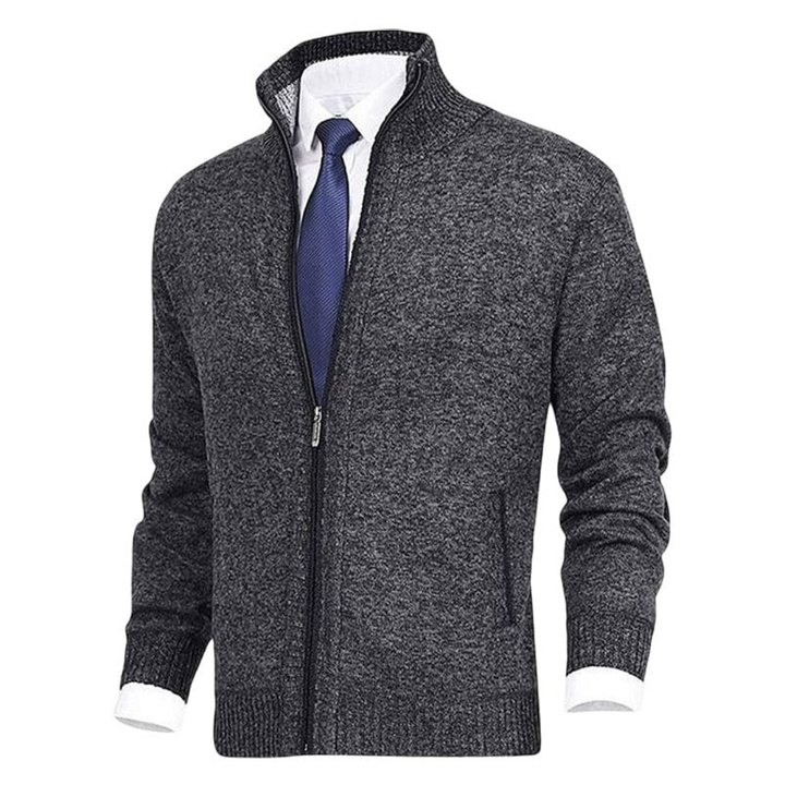 Herren Reißverschluss Stilvoll Strickjacke | Langarm