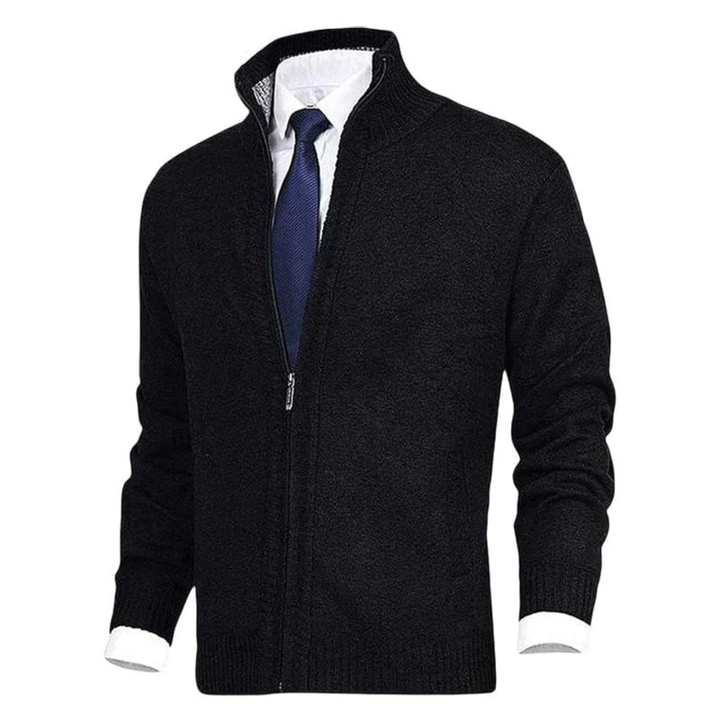 Herren Reißverschluss Stilvoll Strickjacke | Langarm