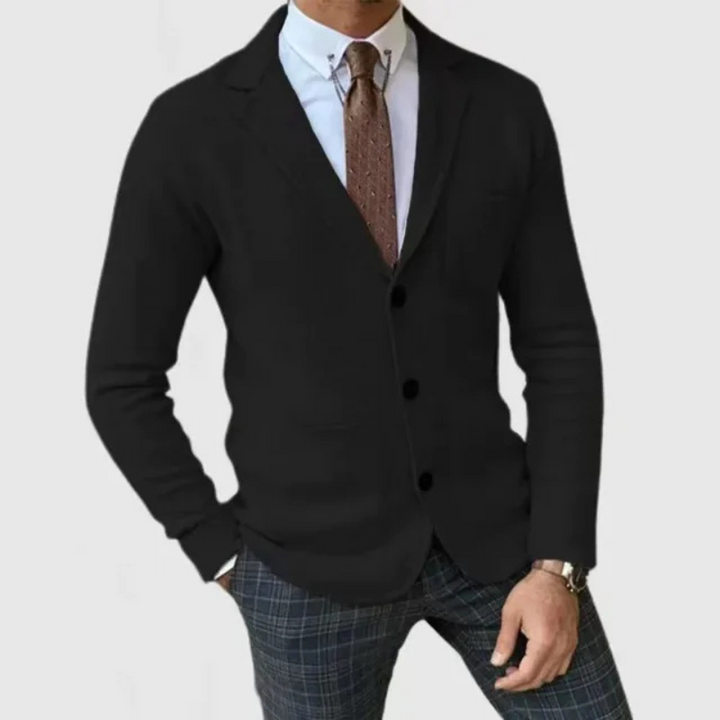 Herren Klassischer schmal geschnittener Blazer | Gestrickt