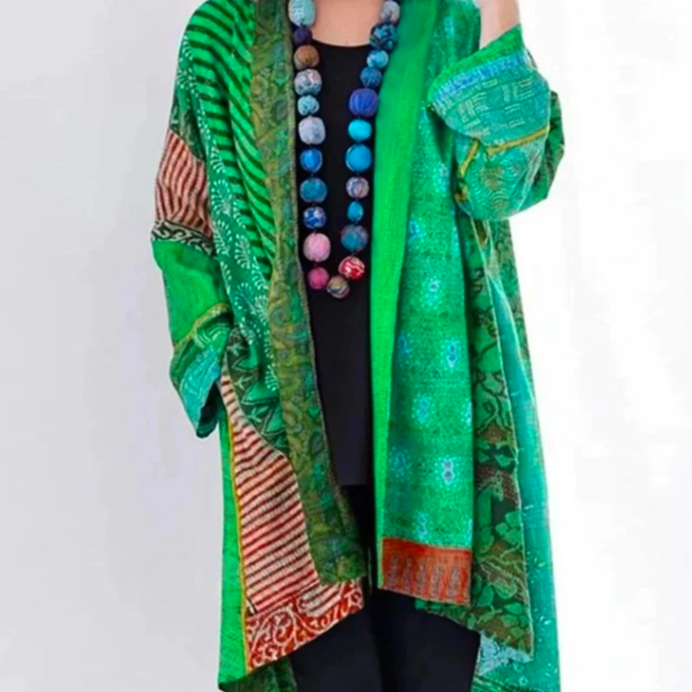 Damen Buntes Strickjacke | Lange