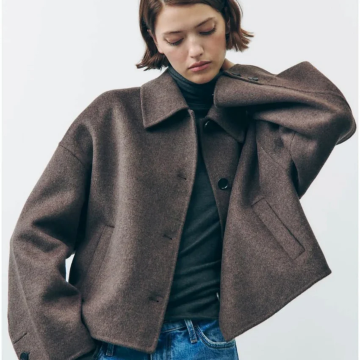 Damen Kurz Mantel | Langarm