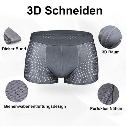 KühlKomfort | Herren atmungsaktive Eisseide-Unterhose | Schwarz