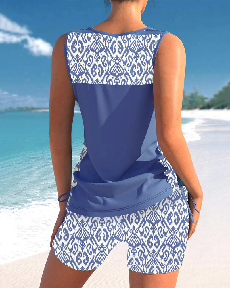 Sportlich-elegantes Tankini-Set für Strand und Pool.