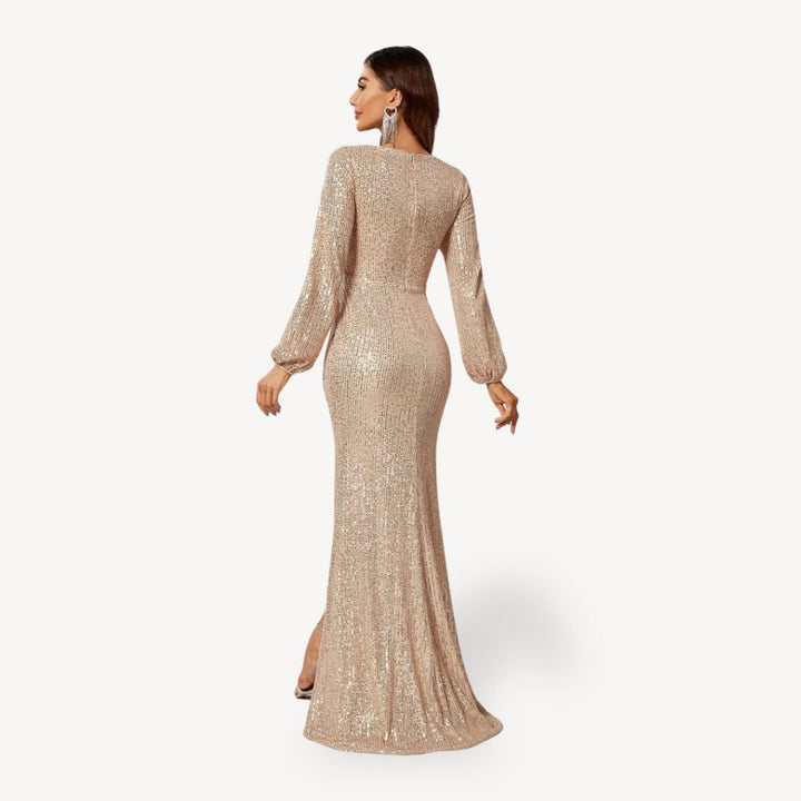 Damen Abendkleid Mit Pailletten | Maxi | Neujahr