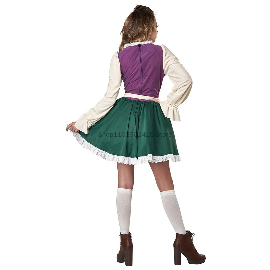 Damen Modische Lange Ärmel Oktoberfest Dirndl Kleid