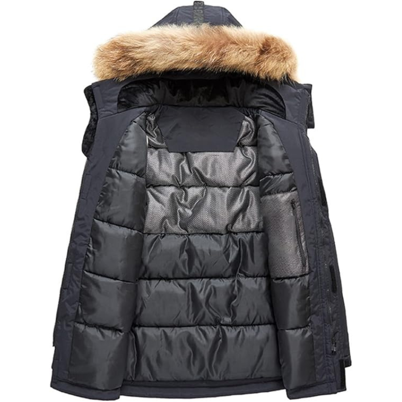 Warme Winterparkjacke für Herren | Kapuze