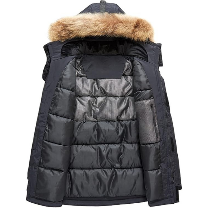 Warme Winterparkjacke für Herren | Kapuze