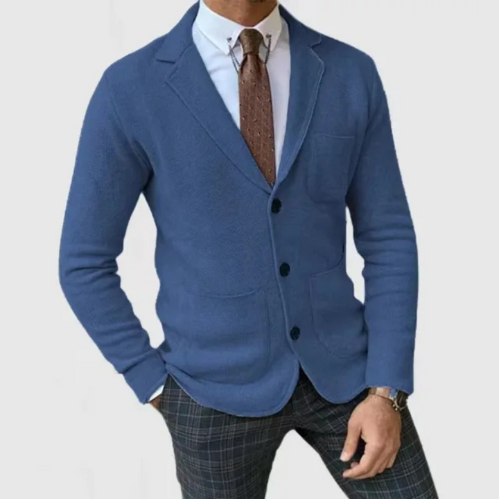 Herren Klassischer schmal geschnittener Blazer | Gestrickt