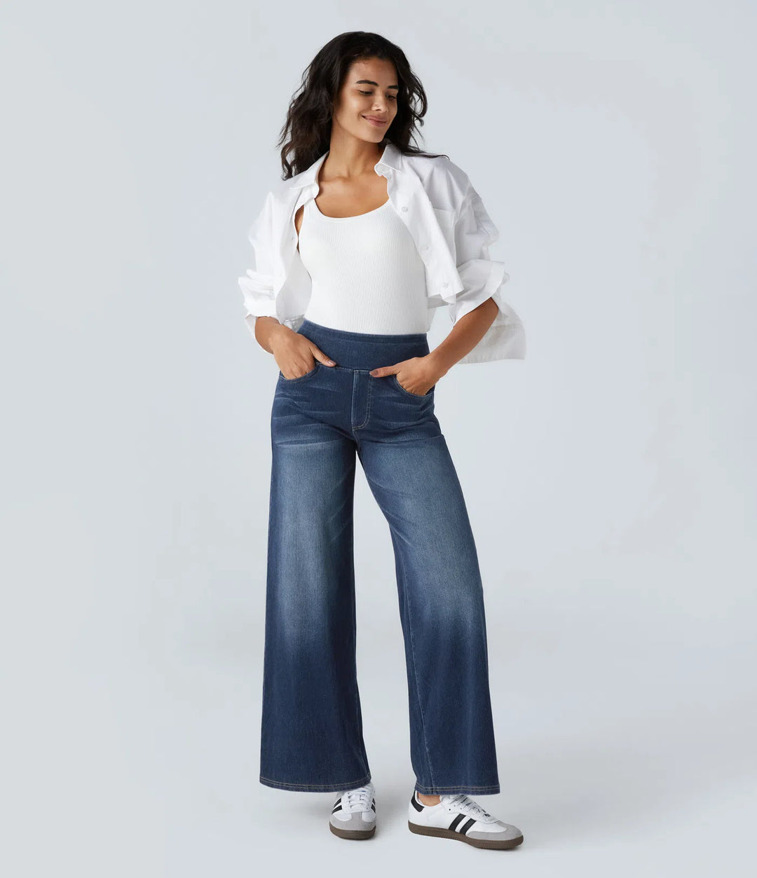 StyleFlow Bukser mit Praktischen Falten und Taschen ideal für einen trendigen Freizeit-Look.
