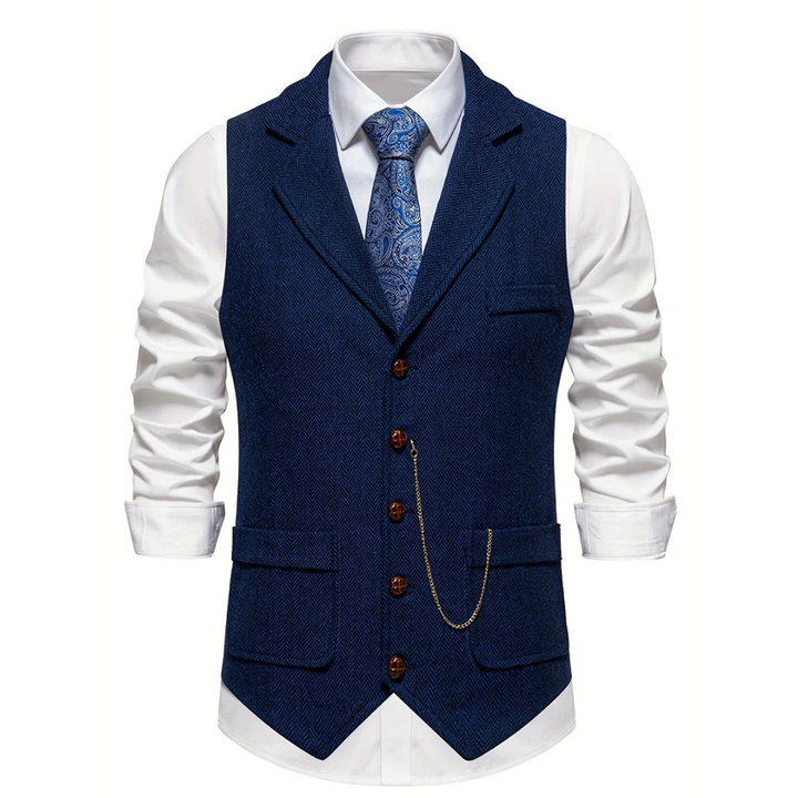Herren Vintage V-Ausschnitt Weste | Klassisch