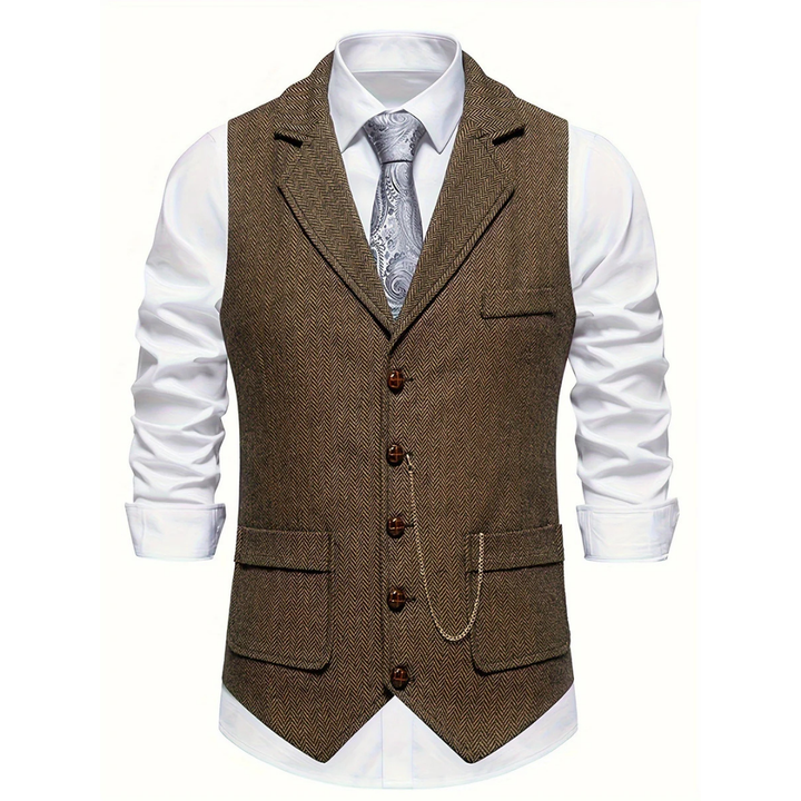Herren Vintage V-Ausschnitt Weste | Klassisch