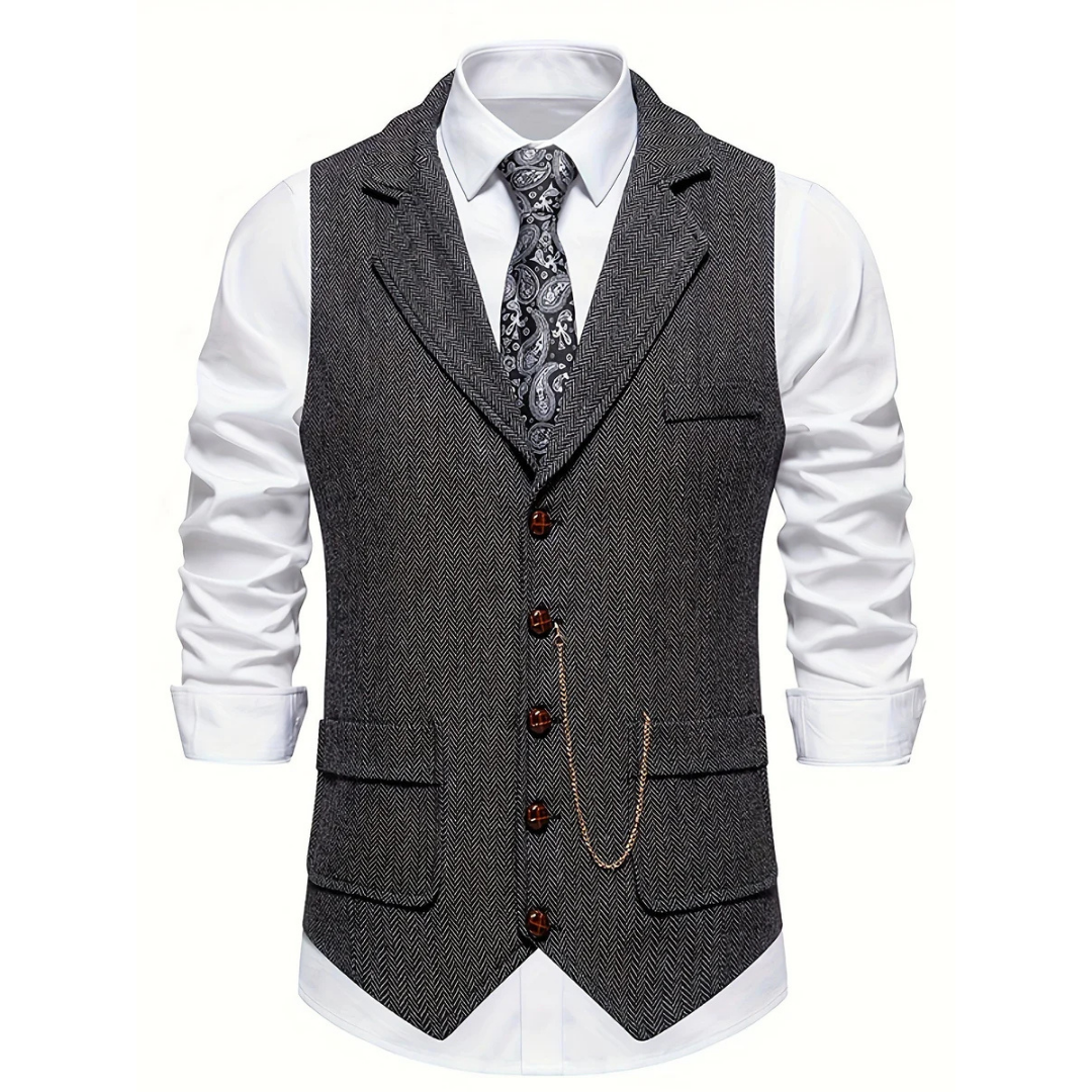 Herren Vintage Weste | Kragen