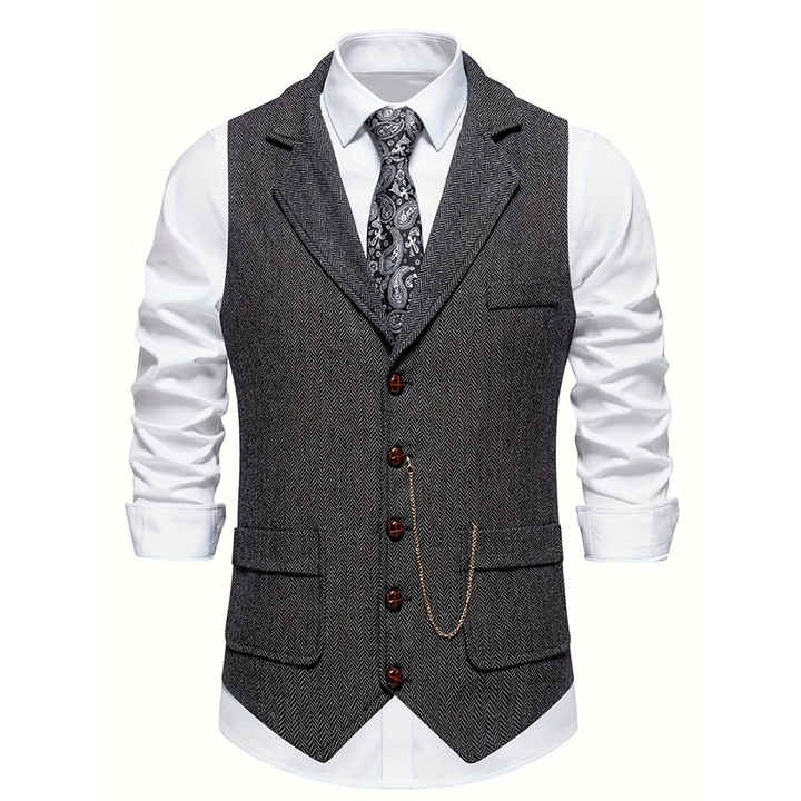 Herren Vintage V-Ausschnitt Weste | Klassisch