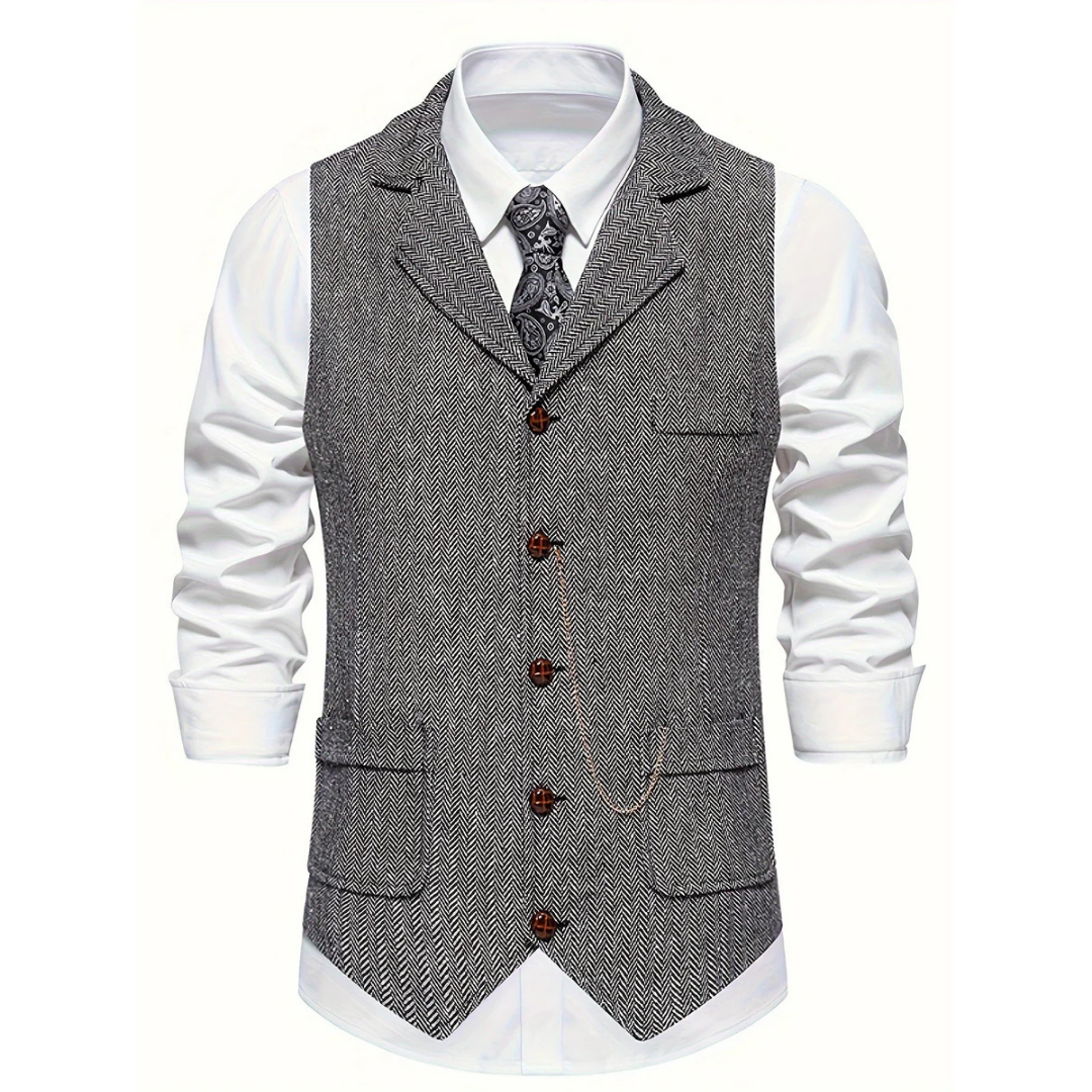 Herren Vintage Weste | Kragen