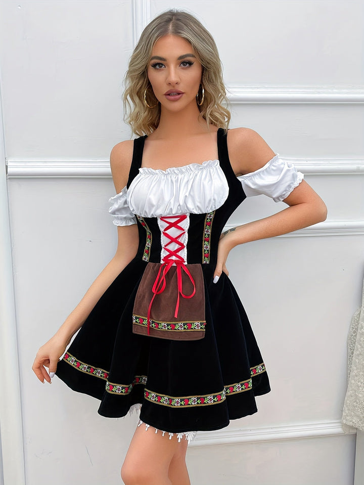 Damen Elegante Mehrfarbig Oktoberfest Kostüm