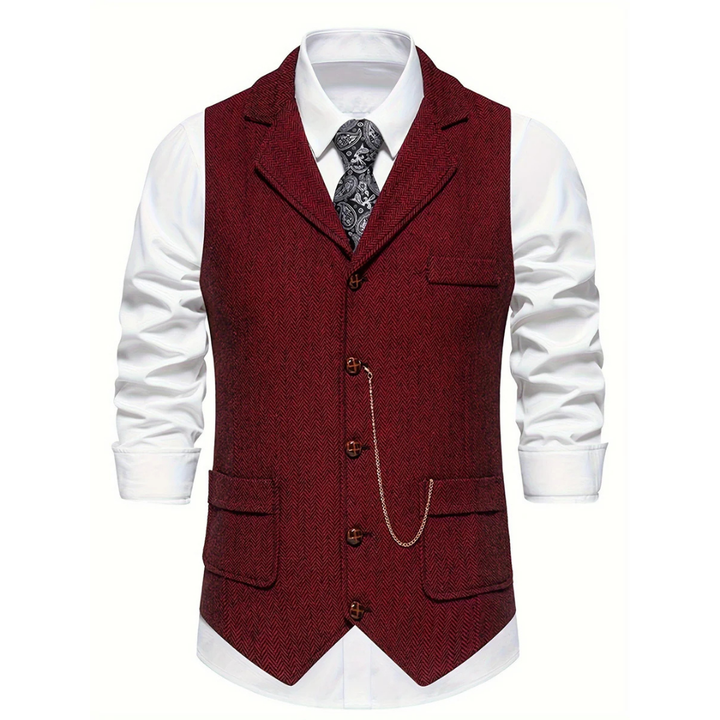 Herren Vintage V-Ausschnitt Weste | Klassisch