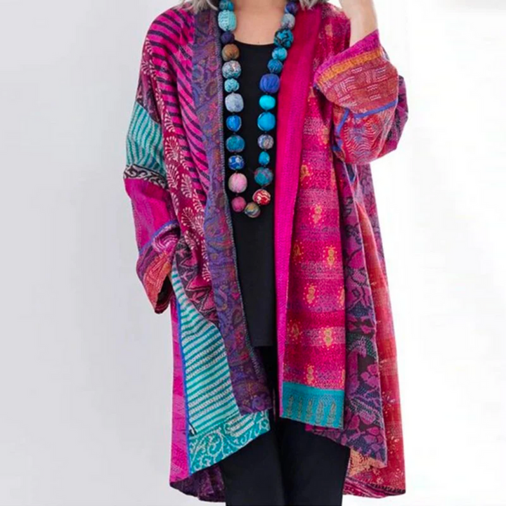 Damen Buntes Strickjacke | Lange