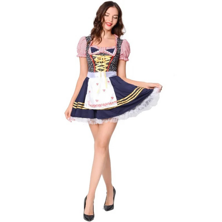 Damen Mode Mini Oktoberfest Dirndl Kleid