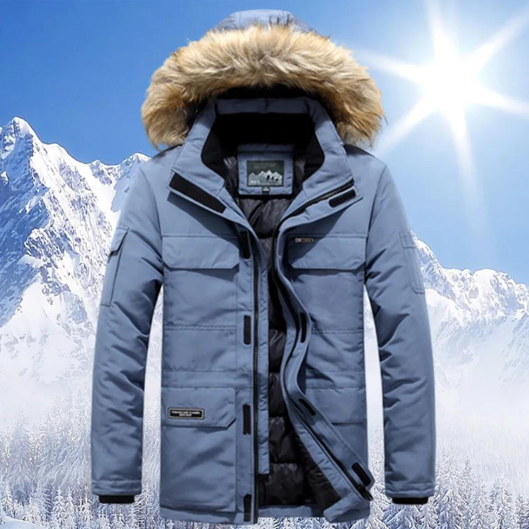 Warme Winterparkjacke für Herren | Kapuze