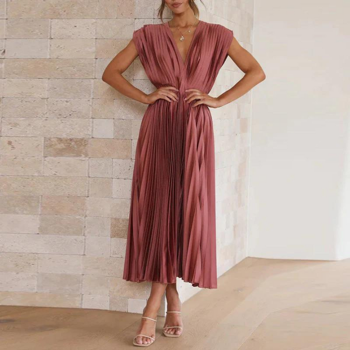 Plissiertes Abendkleid Für Damen | Midi