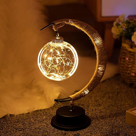 Stimmungsvolle LunaGlow Tischleuchte für ein warmes und gemütliches Ambiente.