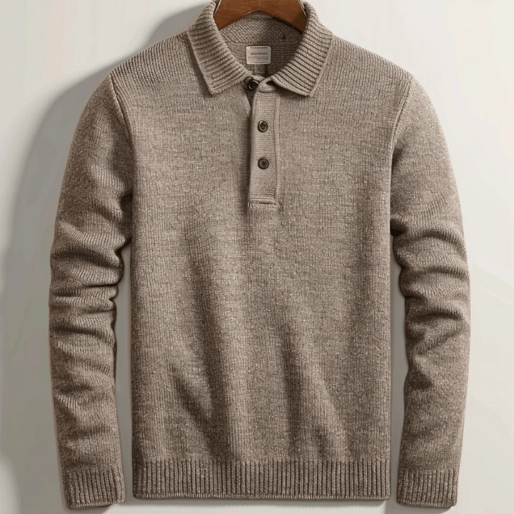 Herren Pullover Mit Halben Knöpfen Und Langen Ärmeln | Stilvoll