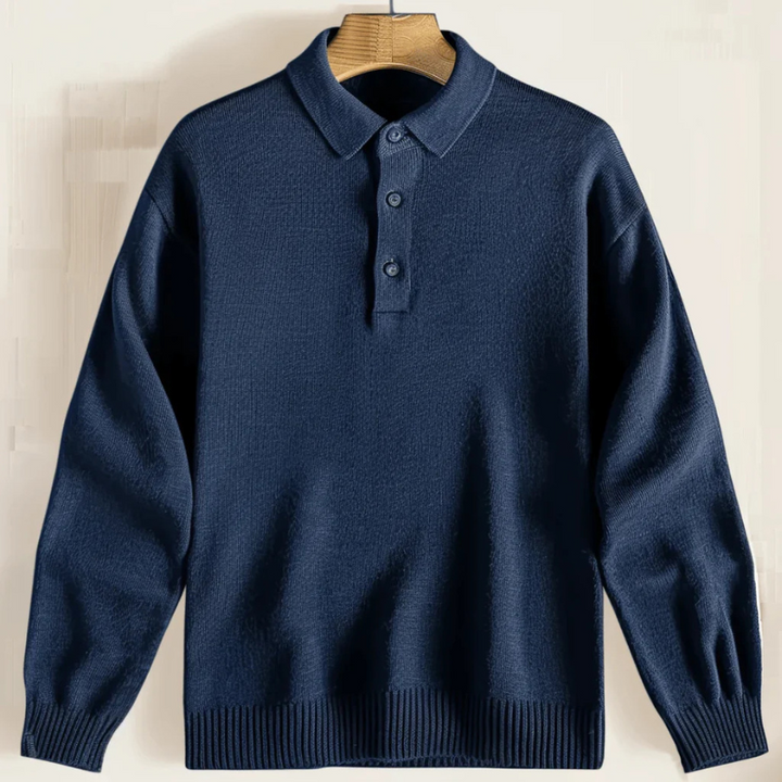 Herren Pullover Mit Halben Knöpfen Und Langen Ärmeln | Stilvoll