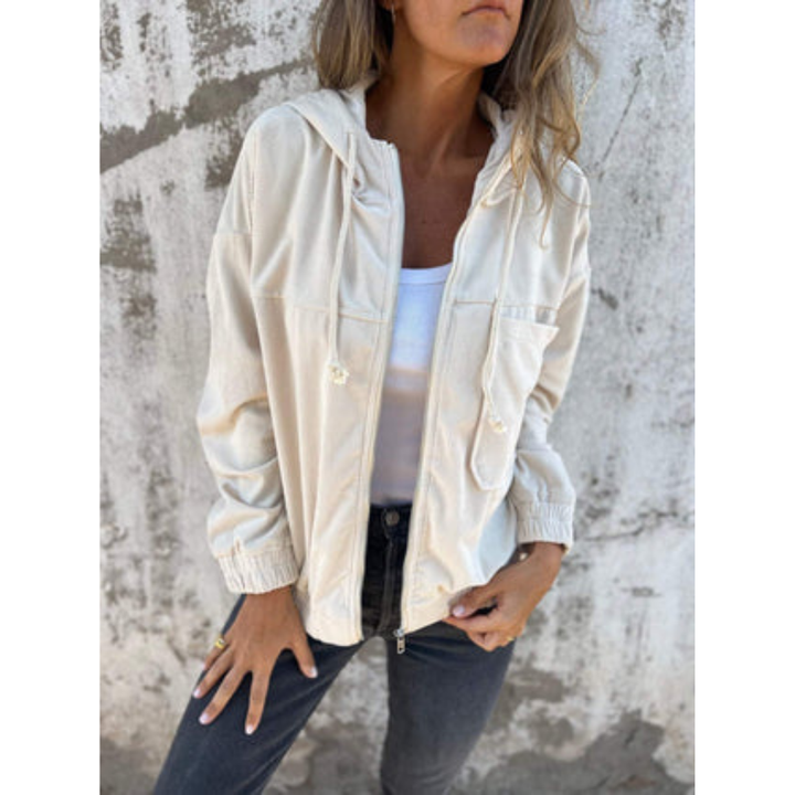 Damen Mit Kapuze Jacke | Langärmelig