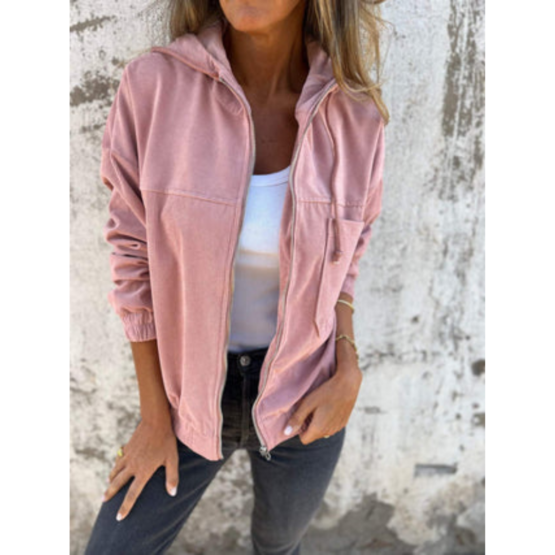 Damen Mit Kapuze Jacke | Langärmelig