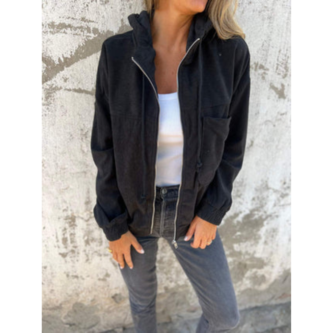 Damen Mit Kapuze Jacke | Langärmelig