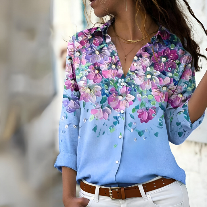Damen Bedrucktes Hemd | Langarm
