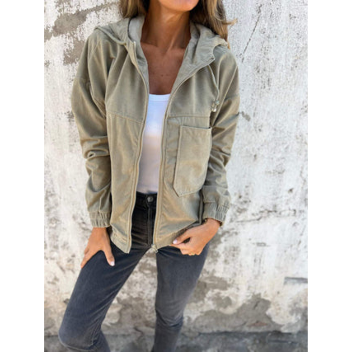 Damen Mit Kapuze Jacke | Langärmelig
