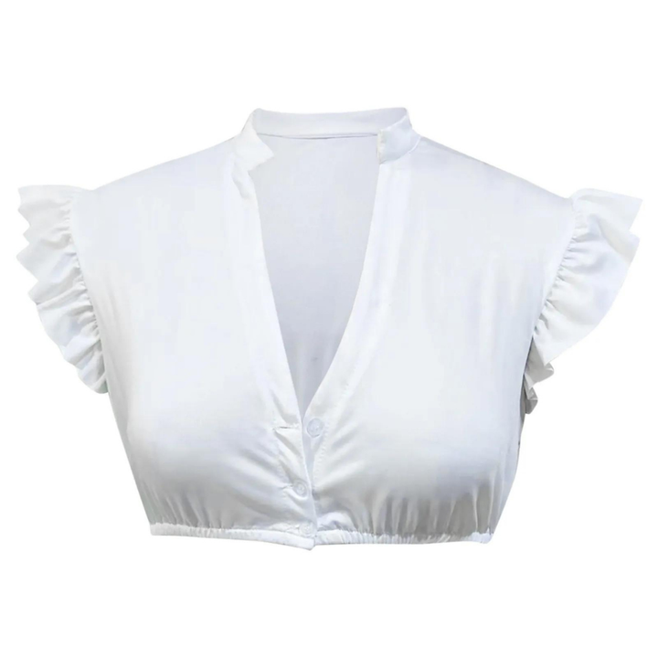 Damen Elegante V Ausschnitt Oktoberfest Dirndl Bluse