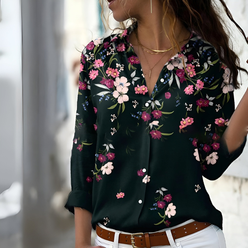 Damen Bedrucktes Hemd | Langarm