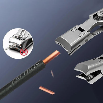 Nagelmeister | Professioneller ultrascharfer Nagelknipser für dicke Nägel | Silber