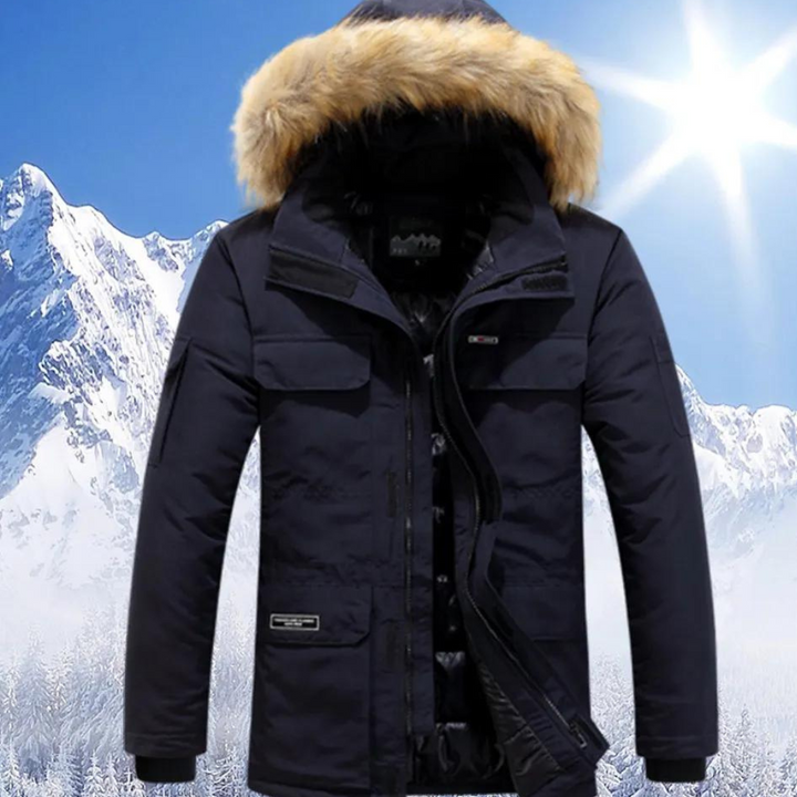 Warme Winterparkjacke für Herren | Kapuze