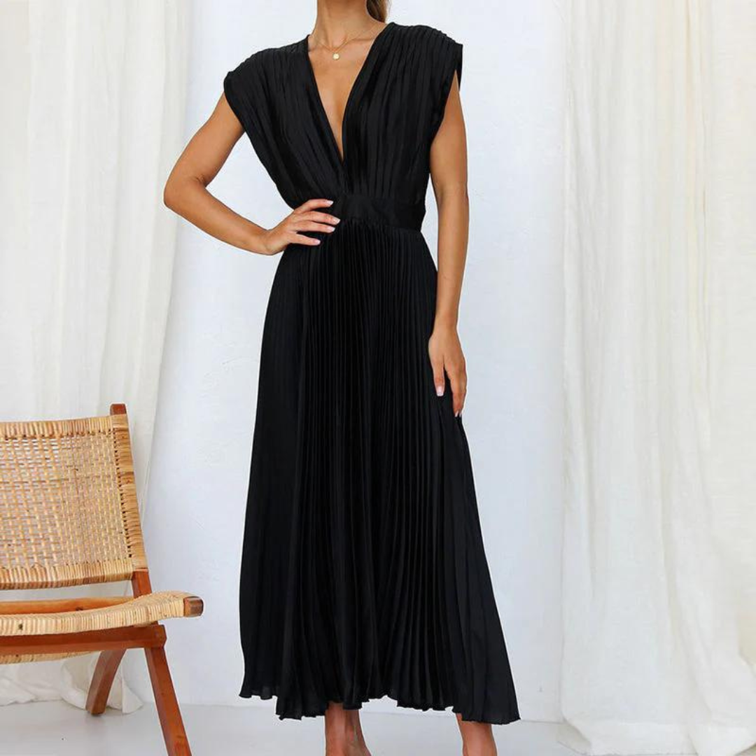 Plissiertes Abendkleid Für Damen | Midi