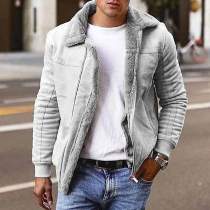 Warme Vintage-Jacke für Herren | Reißverschluss