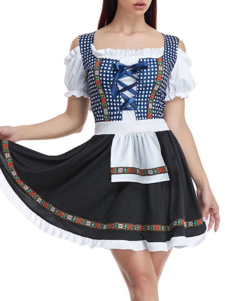 Damen Klassisches kariertes Oktoberfest Kostüm