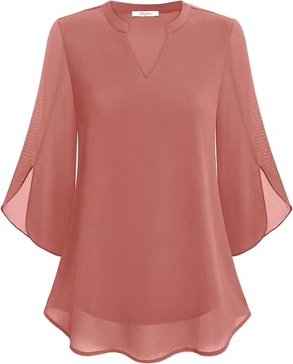 Elegante Bluse Mit 3/4 Ärmeln Für Damen | Formell